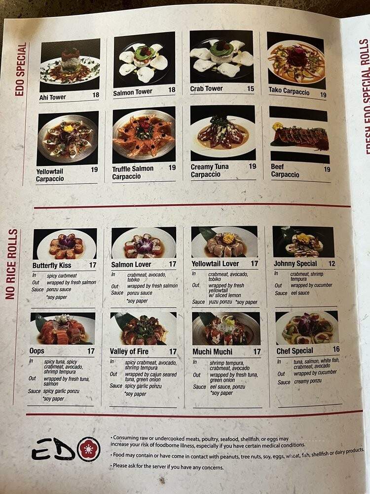 Edo Japan - Rockwall, TX menu_pic