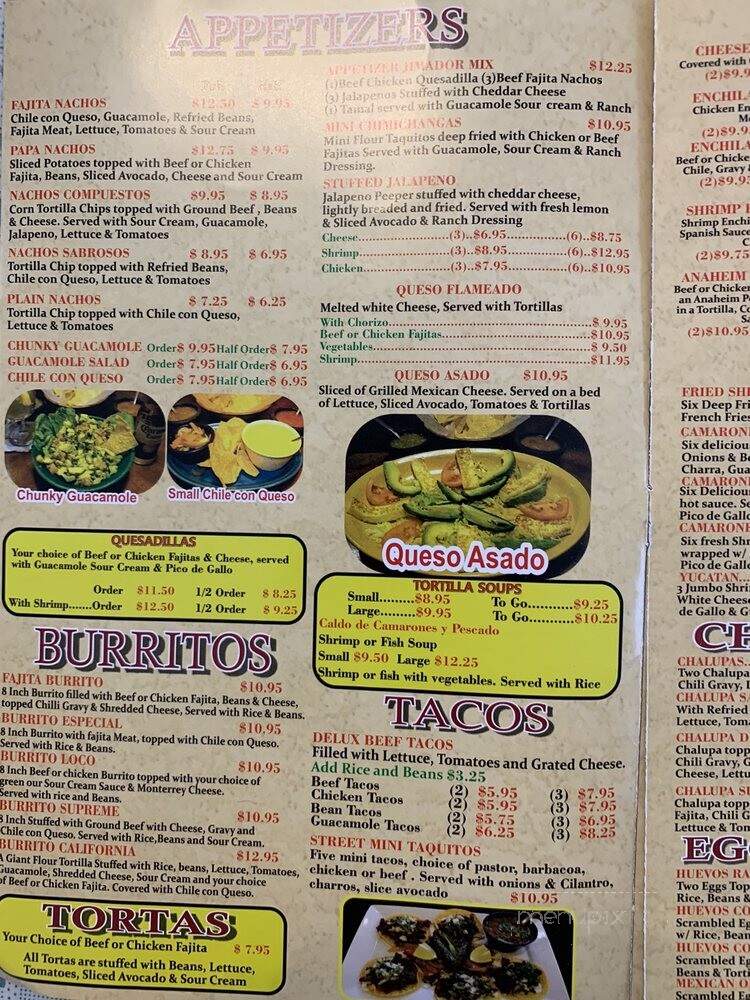 El Jimador Mexican Restaurant - Cypress, TX menu_pic