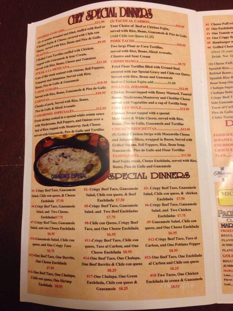 El Jimador Mexican Restaurant - Cypress, TX menu_pic