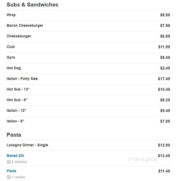 Pizzaland - Orrington, ME menu_pic