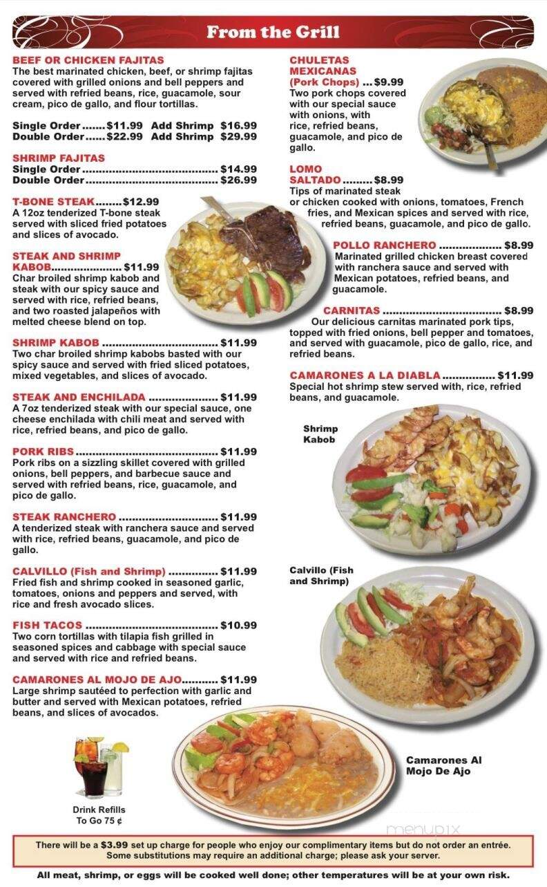 El Palmo Mexican Restaurant - Crescent, OK menu_pic