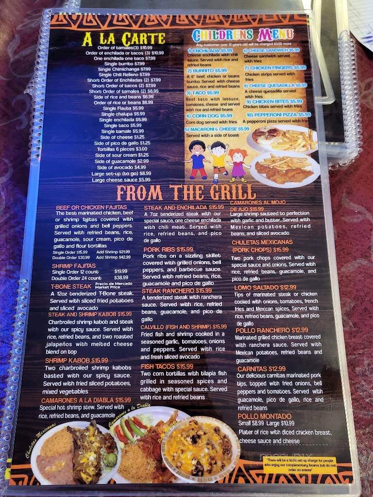 El Palmo Mexican Restaurant - Crescent, OK menu_pic