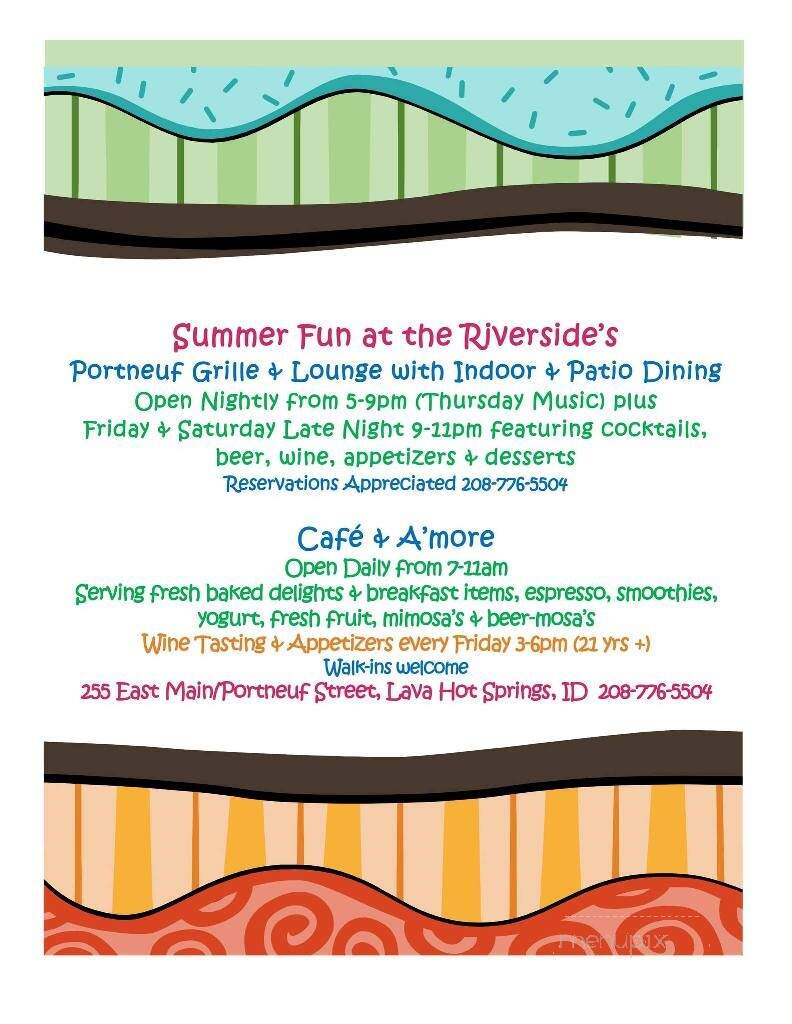 Portneuf Grille & Lounge - Lava Hot Springs, ID menu_pic