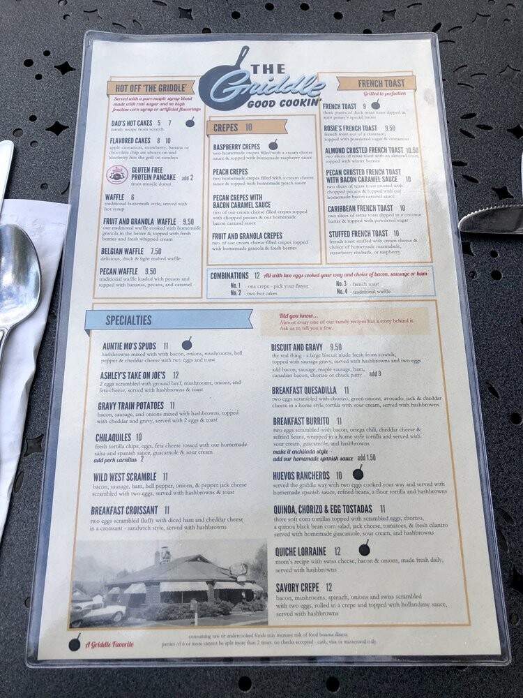 The Griddle - Boise, ID menu_pic