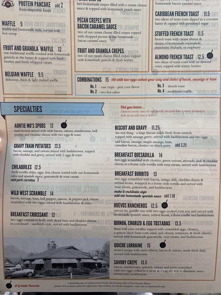 The Griddle - Boise, ID menu_pic