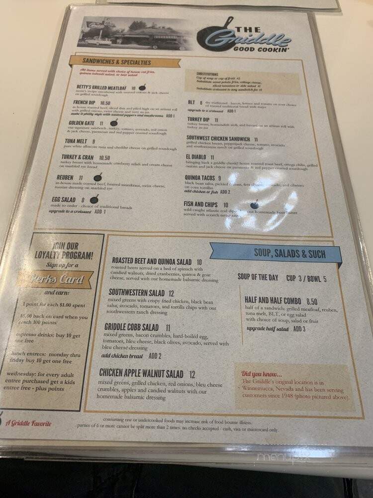 The Griddle - Boise, ID menu_pic