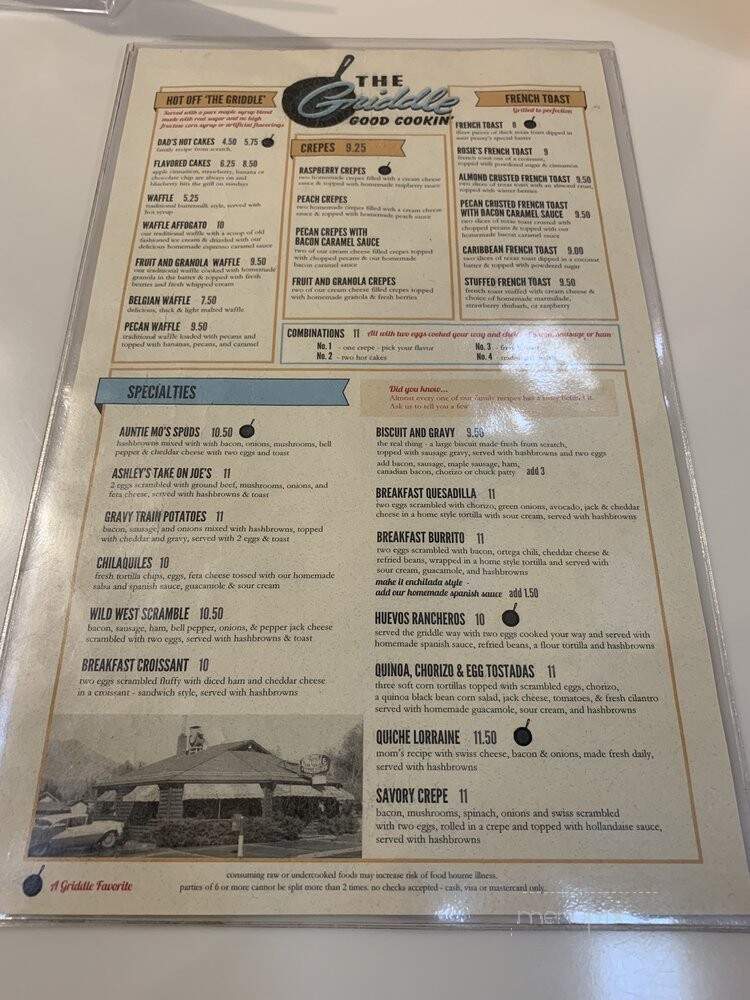 The Griddle - Boise, ID menu_pic