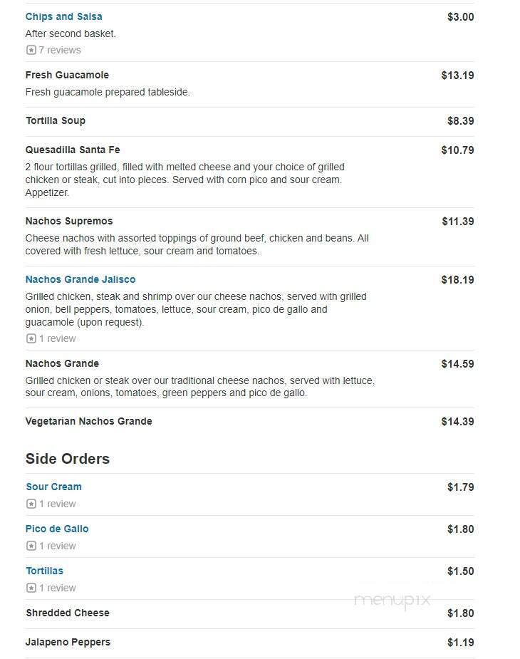 El Meson - Lebanon, IN menu_pic