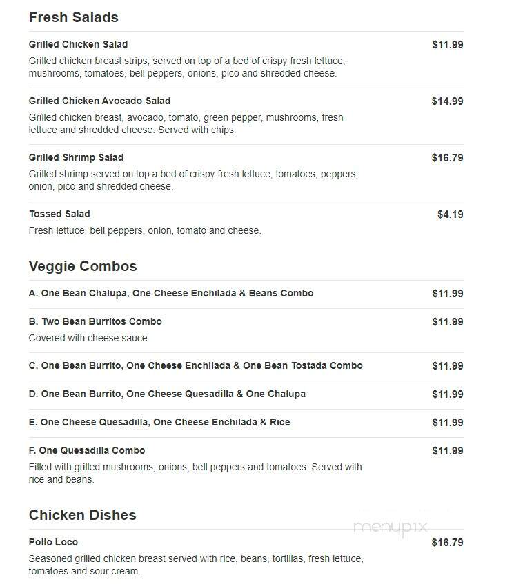 El Meson - Lebanon, IN menu_pic