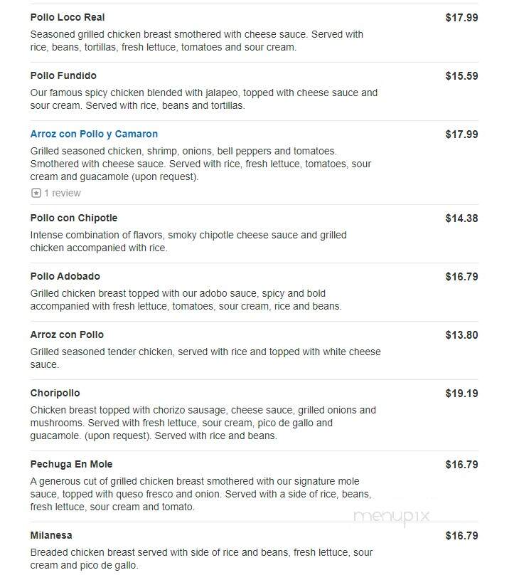 El Meson - Lebanon, IN menu_pic