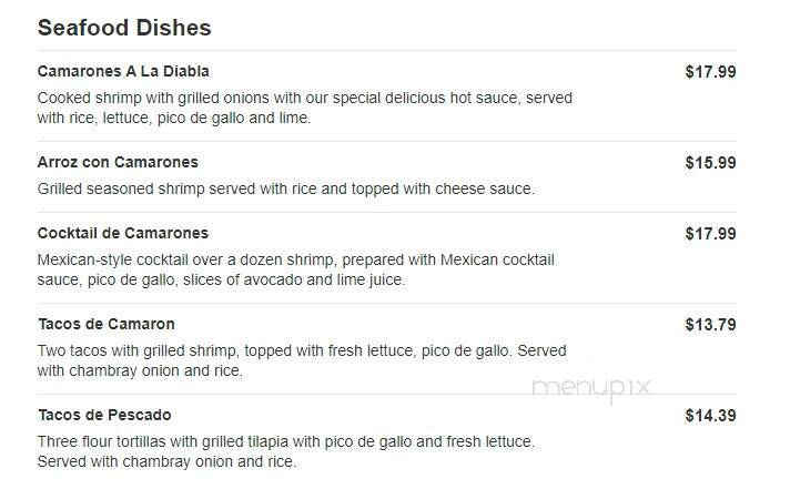 El Meson - Lebanon, IN menu_pic