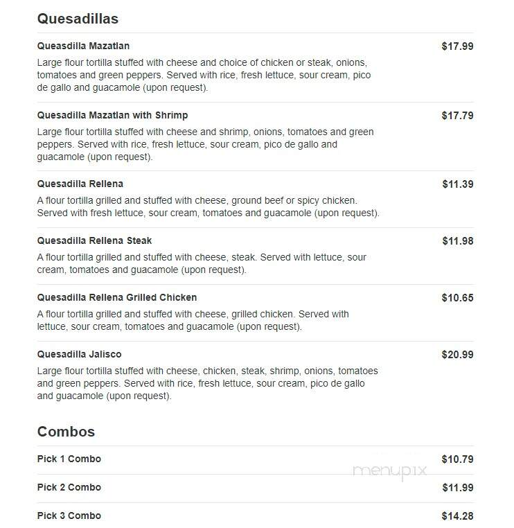 El Meson - Lebanon, IN menu_pic