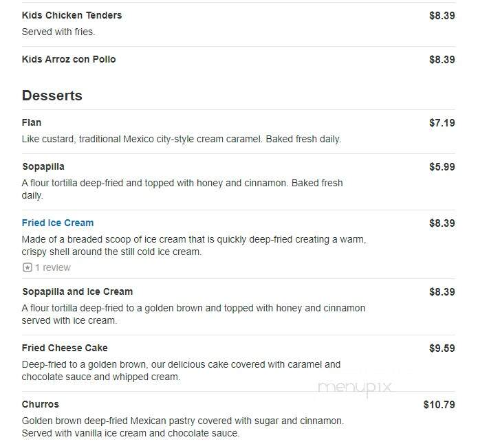 El Meson - Lebanon, IN menu_pic