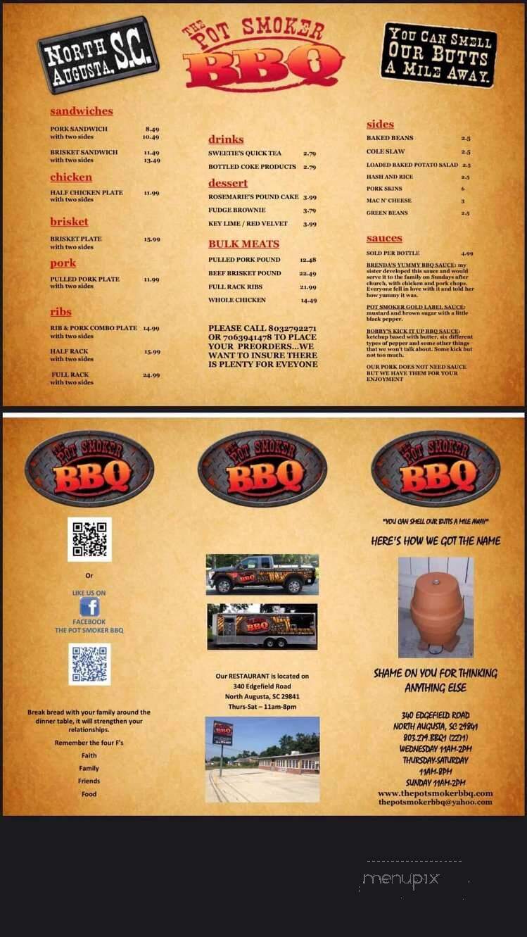 The Pot Smoker BBQ - North Augusta, SC menu_pic