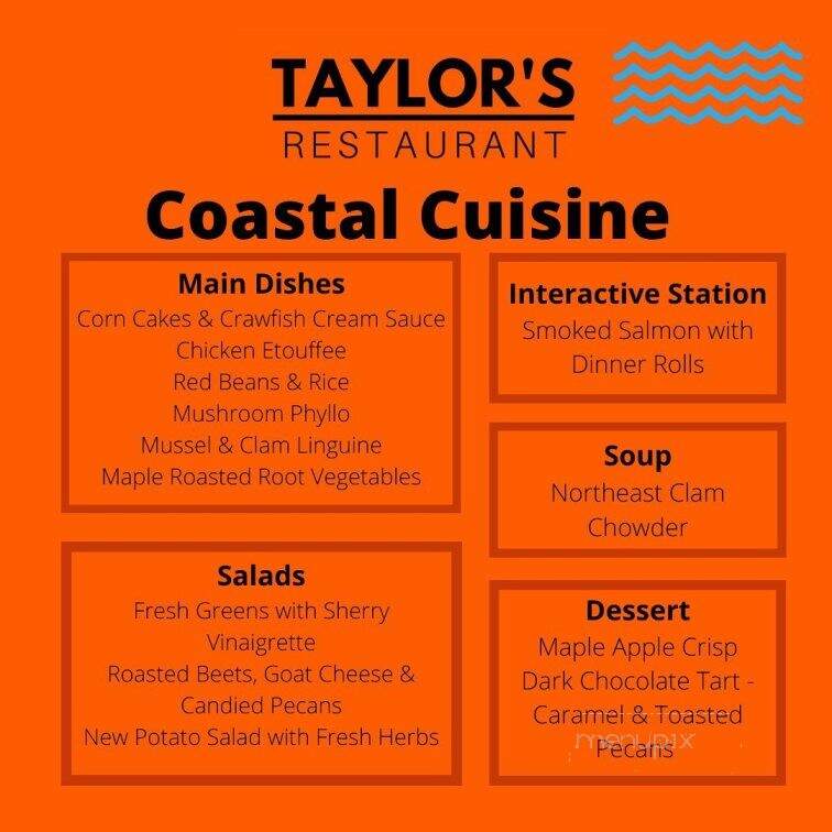 Taylor's Dining Room - Stillwater, OK menu_pic