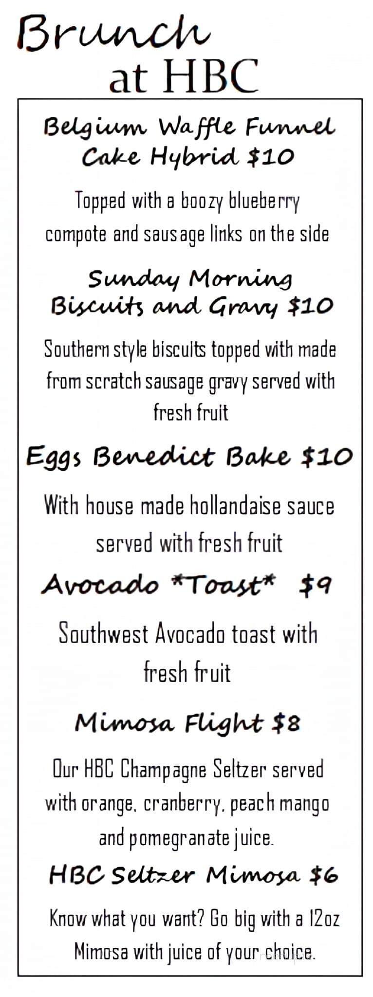 Hillsboro Brewing Company - Hillsboro, WI menu_pic