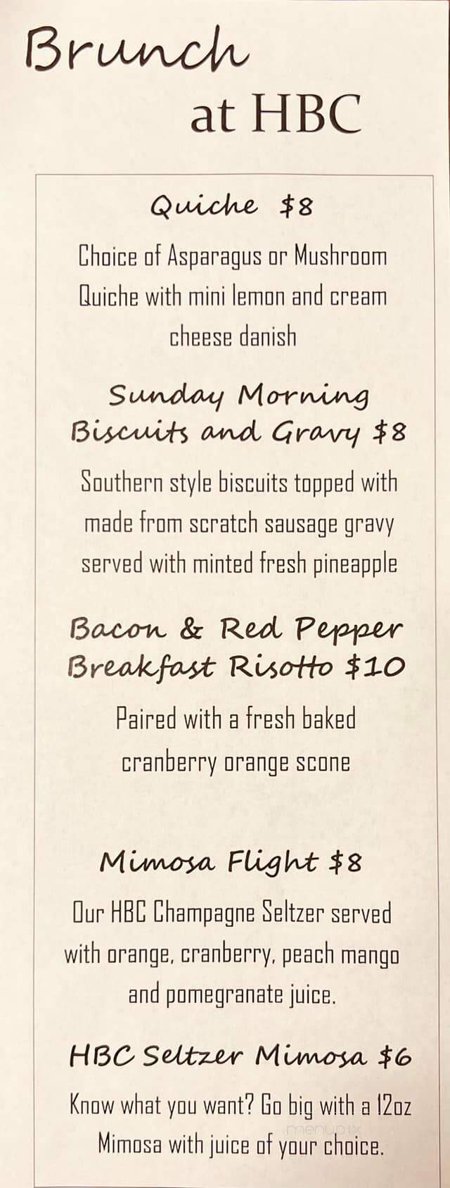 Hillsboro Brewing Company - Hillsboro, WI menu_pic