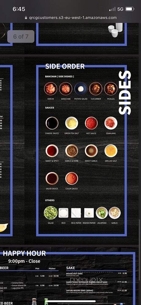 Gen Korean BBQ - Cerritos, CA menu_pic