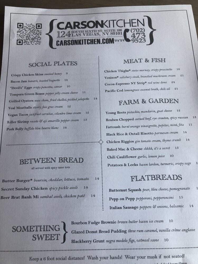Carson Kitchen - Las Vegas, NV menu_pic