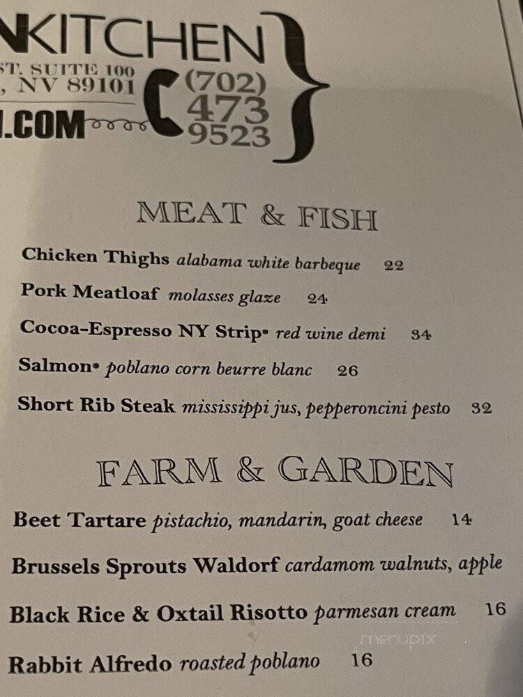Carson Kitchen - Las Vegas, NV menu_pic