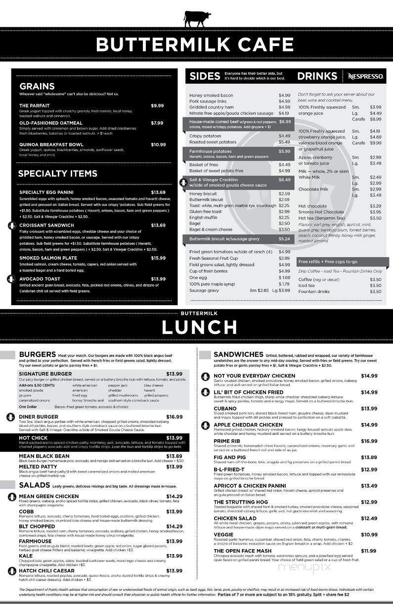 Buttermilk - Geneva, IL menu_pic