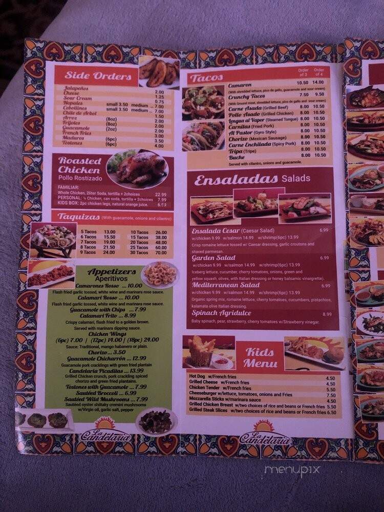 La Candelaria Restaurant - Bergenfield, NJ menu_pic