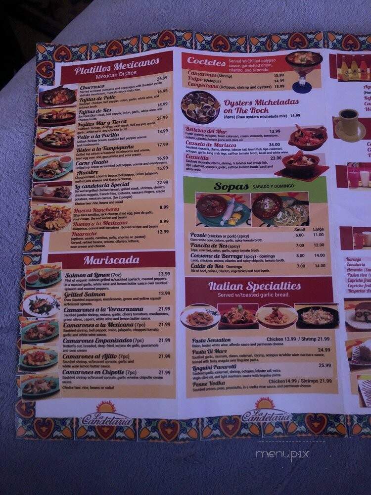 La Candelaria Restaurant - Bergenfield, NJ menu_pic