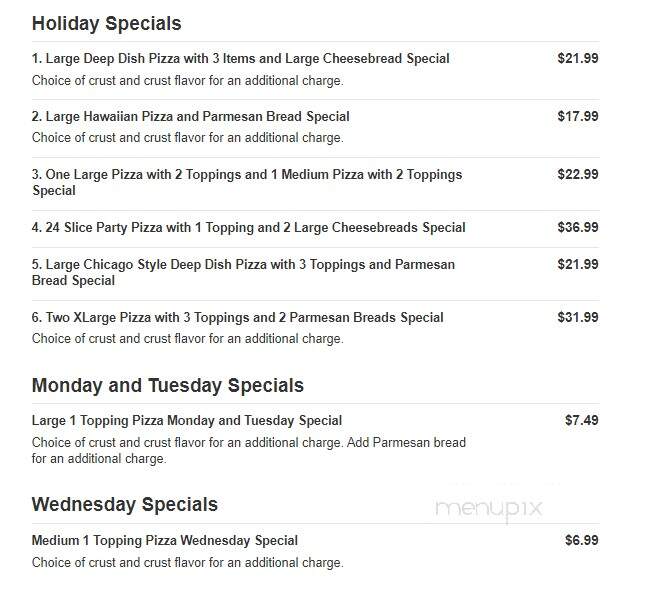 All Sports Pizza - Taylor, MI menu_pic