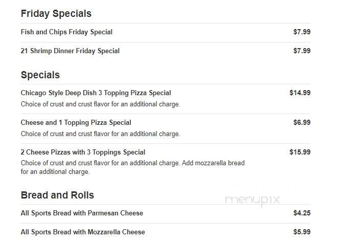 All Sports Pizza - Taylor, MI menu_pic