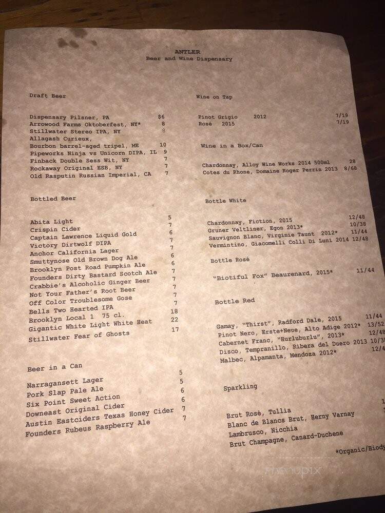 Antler Beer and Wine Dispensary - New York, NY