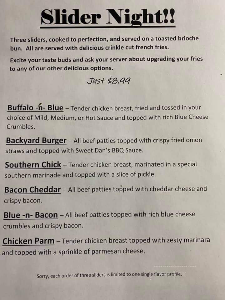 Buffington's - Milledgeville, GA menu_pic