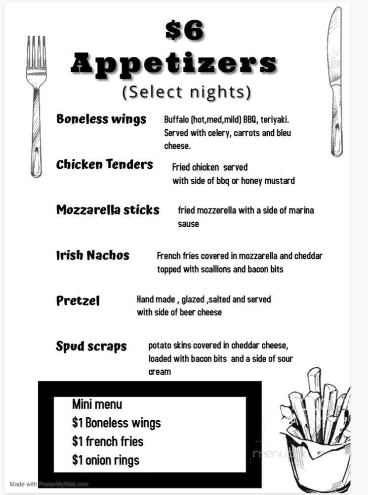 Paddy Power - Merrick, NY menu_pic