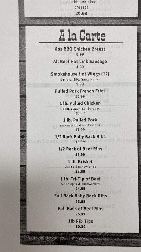 Harry's Oklahoma Style Smokehouse BBQ - Lomita, CA menu_pic
