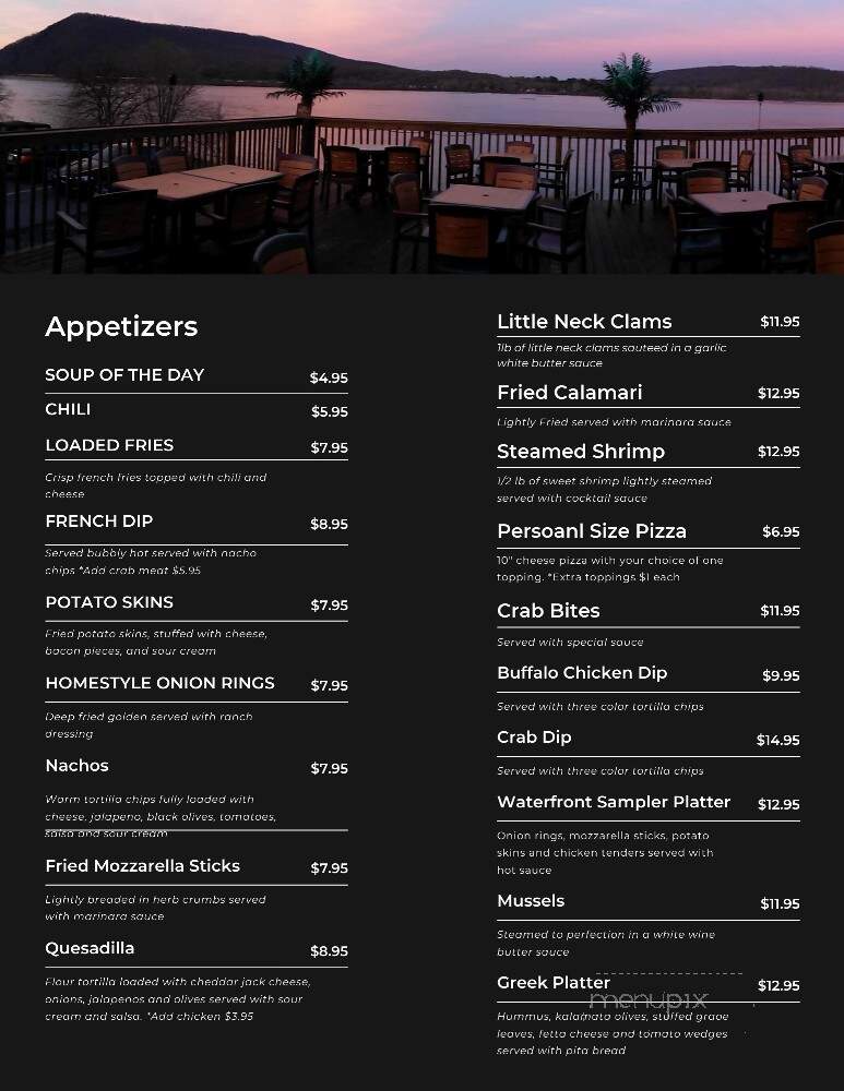 Mr G's Waterfront Tavern - Marysville, PA menu_pic
