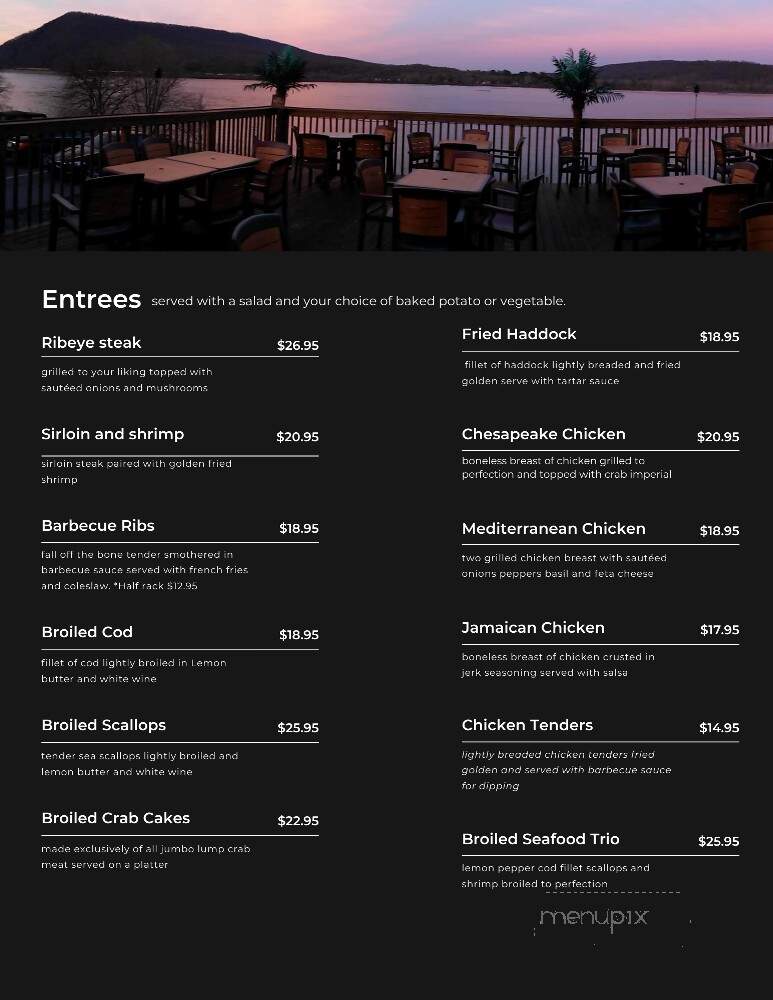 Mr G's Waterfront Tavern - Marysville, PA menu_pic