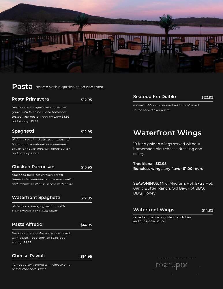 Mr G's Waterfront Tavern - Marysville, PA menu_pic