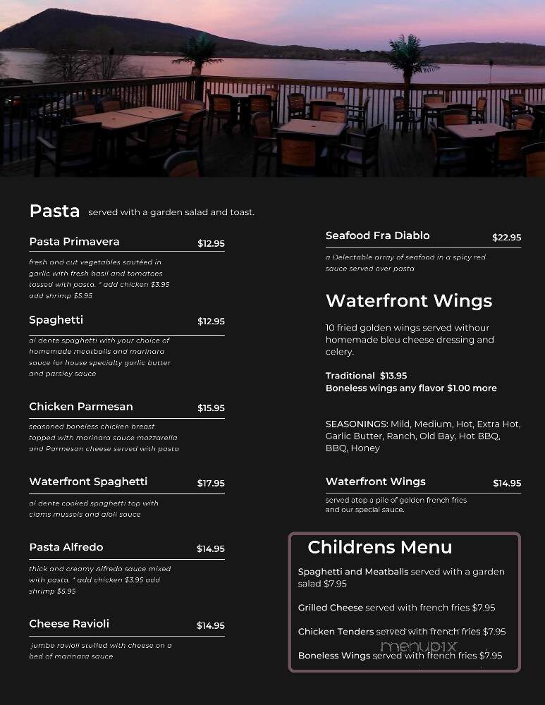 Mr G's Waterfront Tavern - Marysville, PA menu_pic