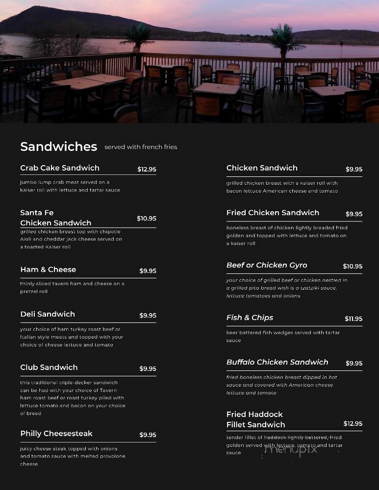 Mr G's Waterfront Tavern - Marysville, PA menu_pic