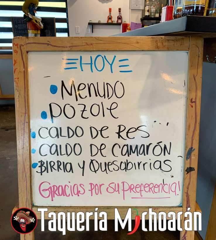 Taqueria Michoacana - Rogers, AR menu_pic