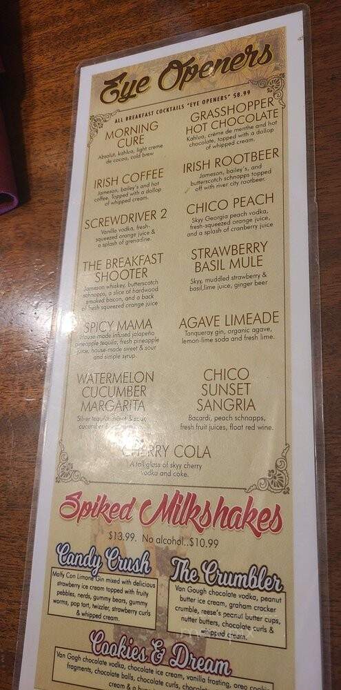 Mom's - Chico, CA menu_pic