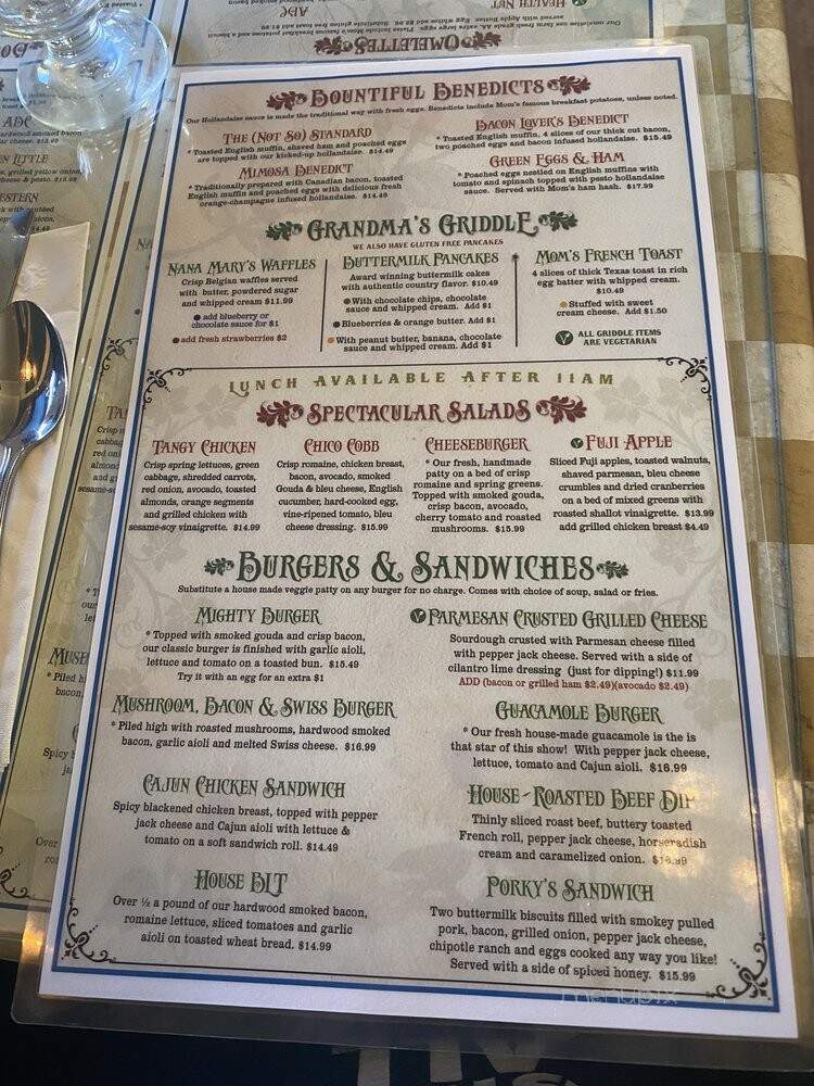Mom's - Chico, CA menu_pic