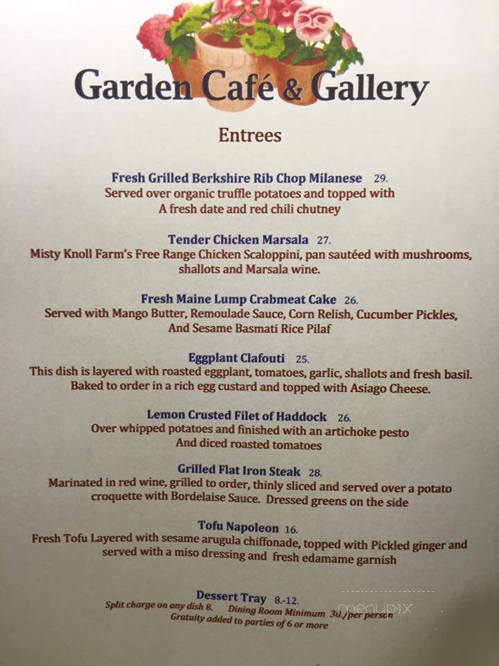 Garden Cafe & Gallery - Londonderry, VT menu_pic