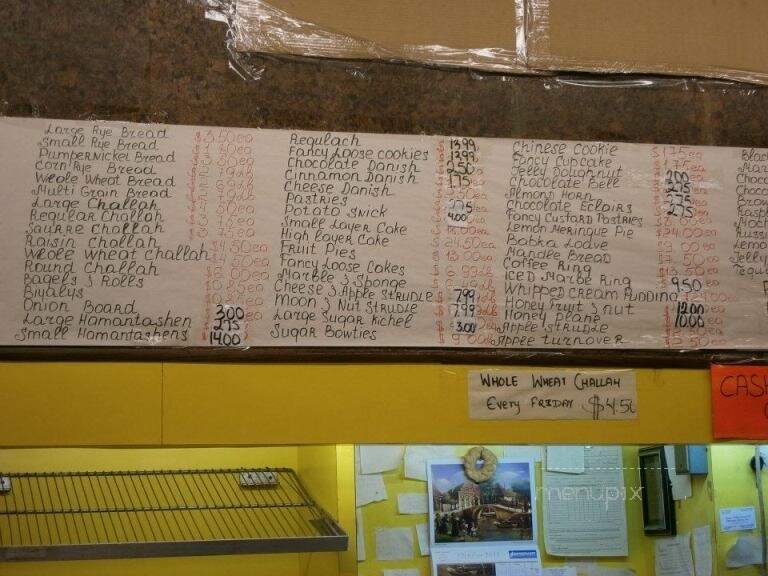 Moishe's Kosher Bake Shop--Second Avenue - New York, NY menu_pic