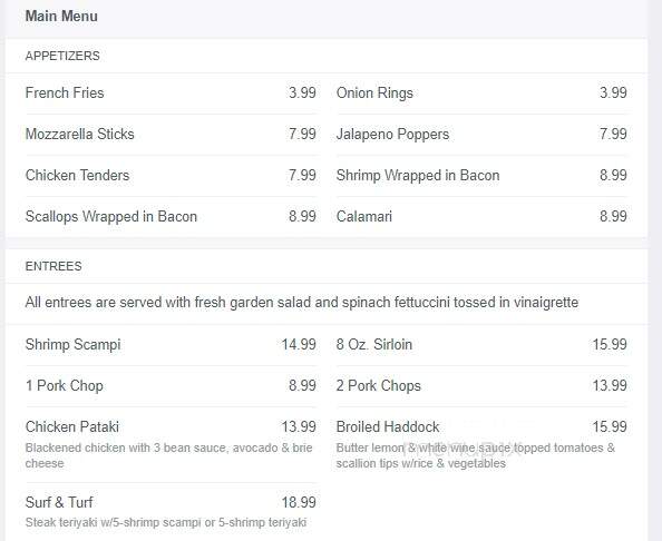 Quintessence - Albany, NY menu_pic