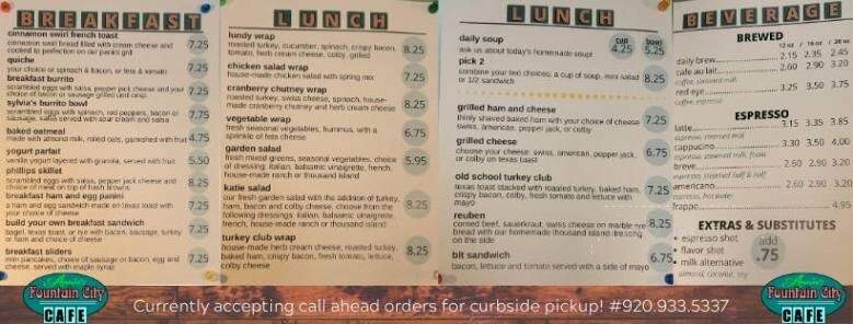 Annies On The Avenue - Fond Du Lac, WI menu_pic