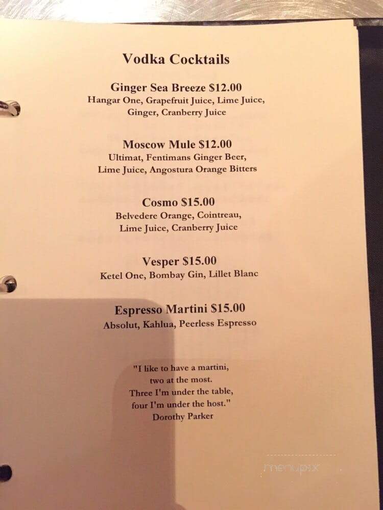 Gary Danko - San Francisco, CA menu_pic