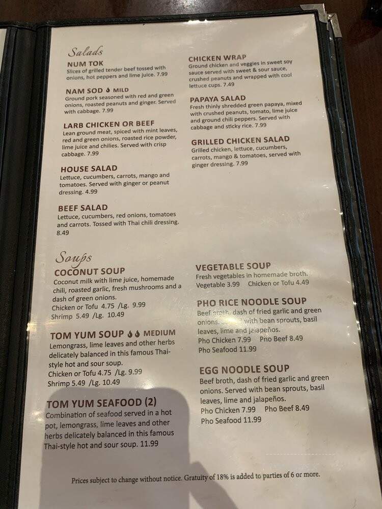 Thai Heaven - Hapeville, GA menu_pic