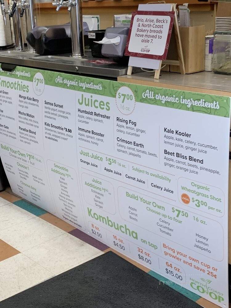 North Coast Co-Op Bakery - Arcata, CA menu_pic