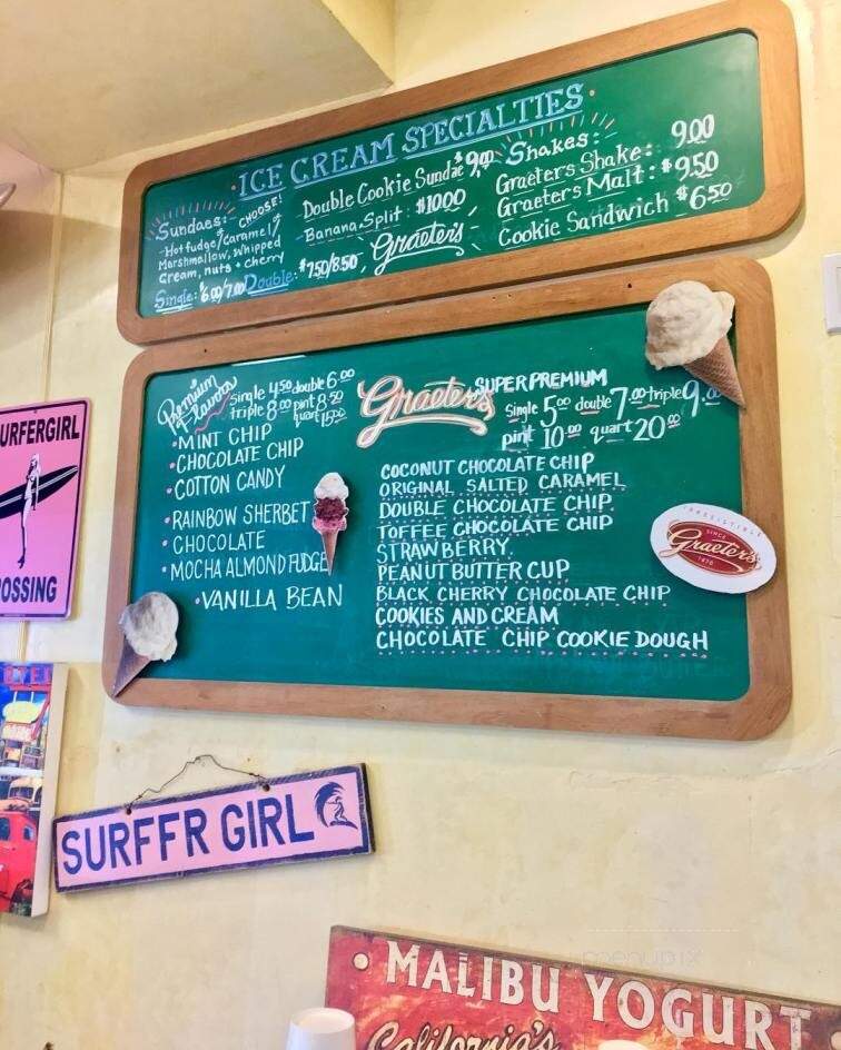 Malibu Yogurt - Malibu, CA menu_pic