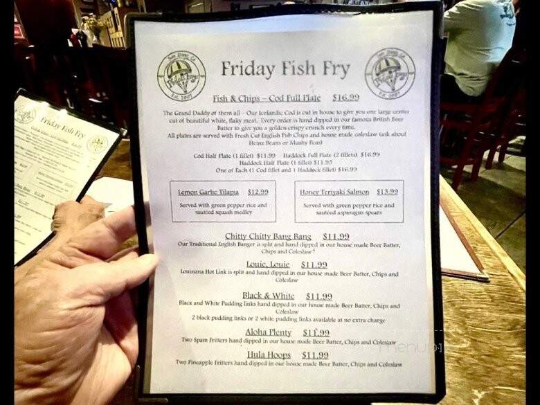 Phileas Fogg's Bar and Restaurant - San Diego, CA menu_pic